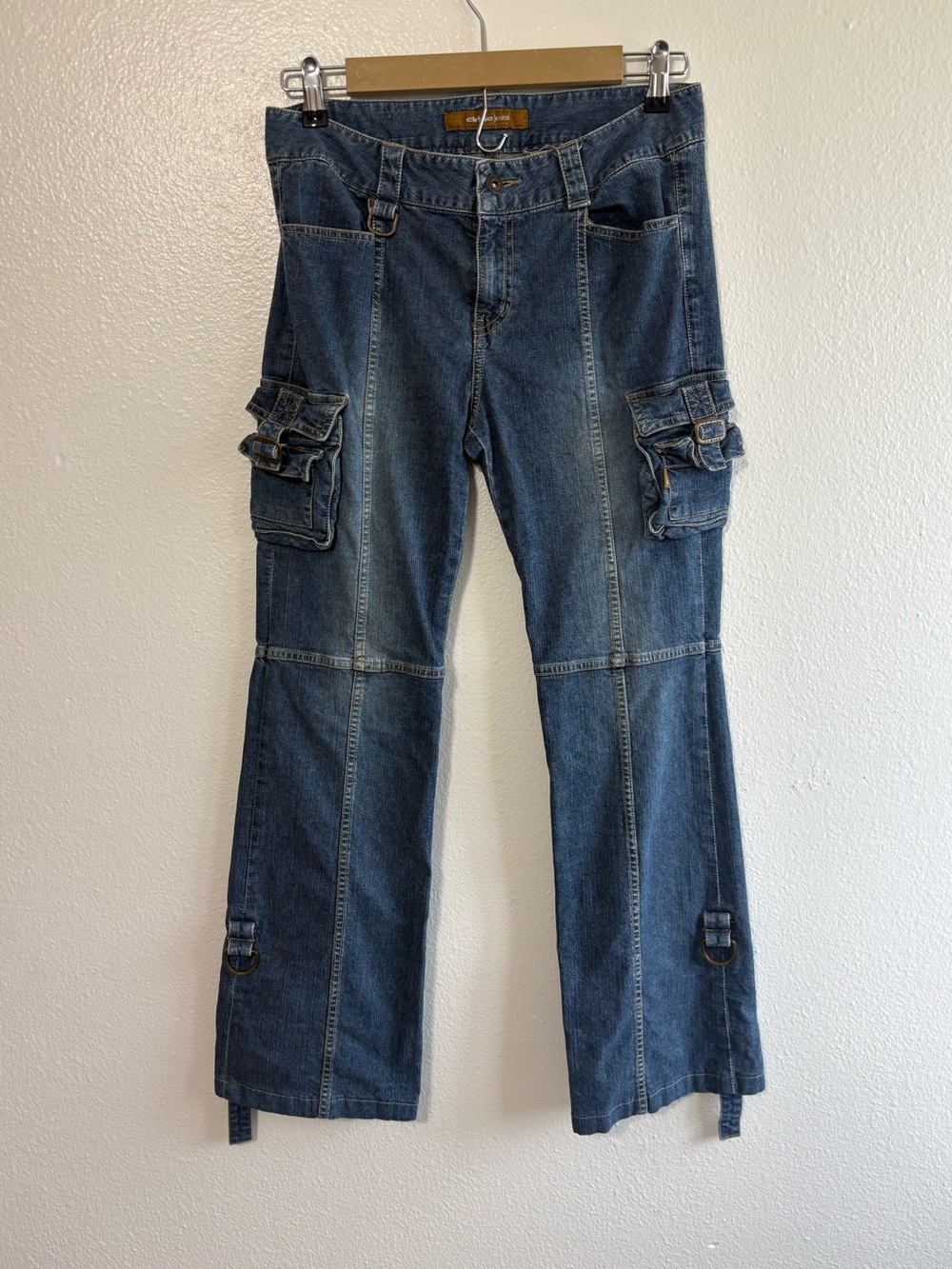 Clride Jeans Size Medium Baggy Cargo Y2K Jeans Utility Grunge Relaxed Denim